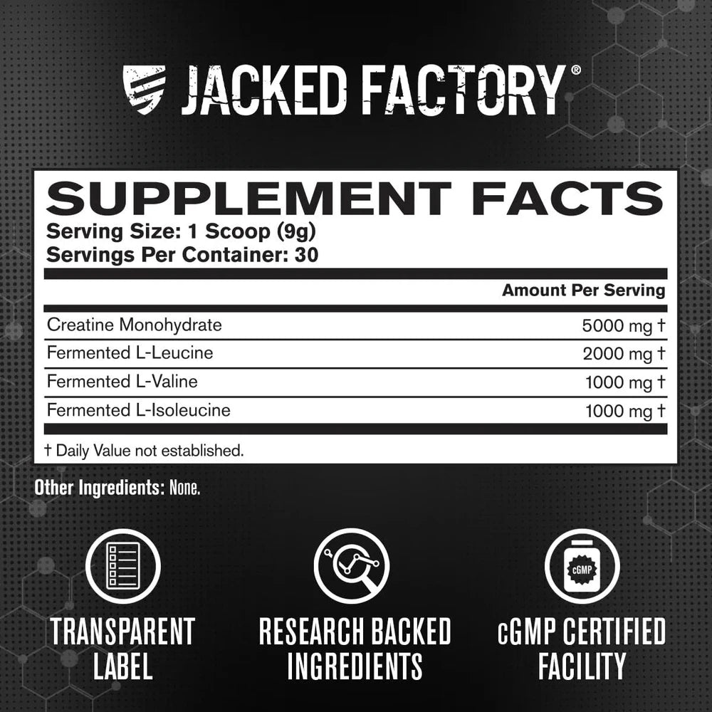Creatine + Bcaas - Creatine Monohydrate + BCAA Powder for Increased Post-Workout Recovery, Performance, Lean Muscle Growth, & Reduced Fatigue - 30 Servings, Unflavored