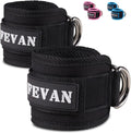 FEVAN Pack 2 Tobilleras Poleas Gym Ajustable Para Entrenamiento De Glúteo Y Hombro -Tobilleras Acolchadas Para Mujeres Y Hombres - Accesorios Gym Para Máquina De Cable Fitness Y Gimnasio