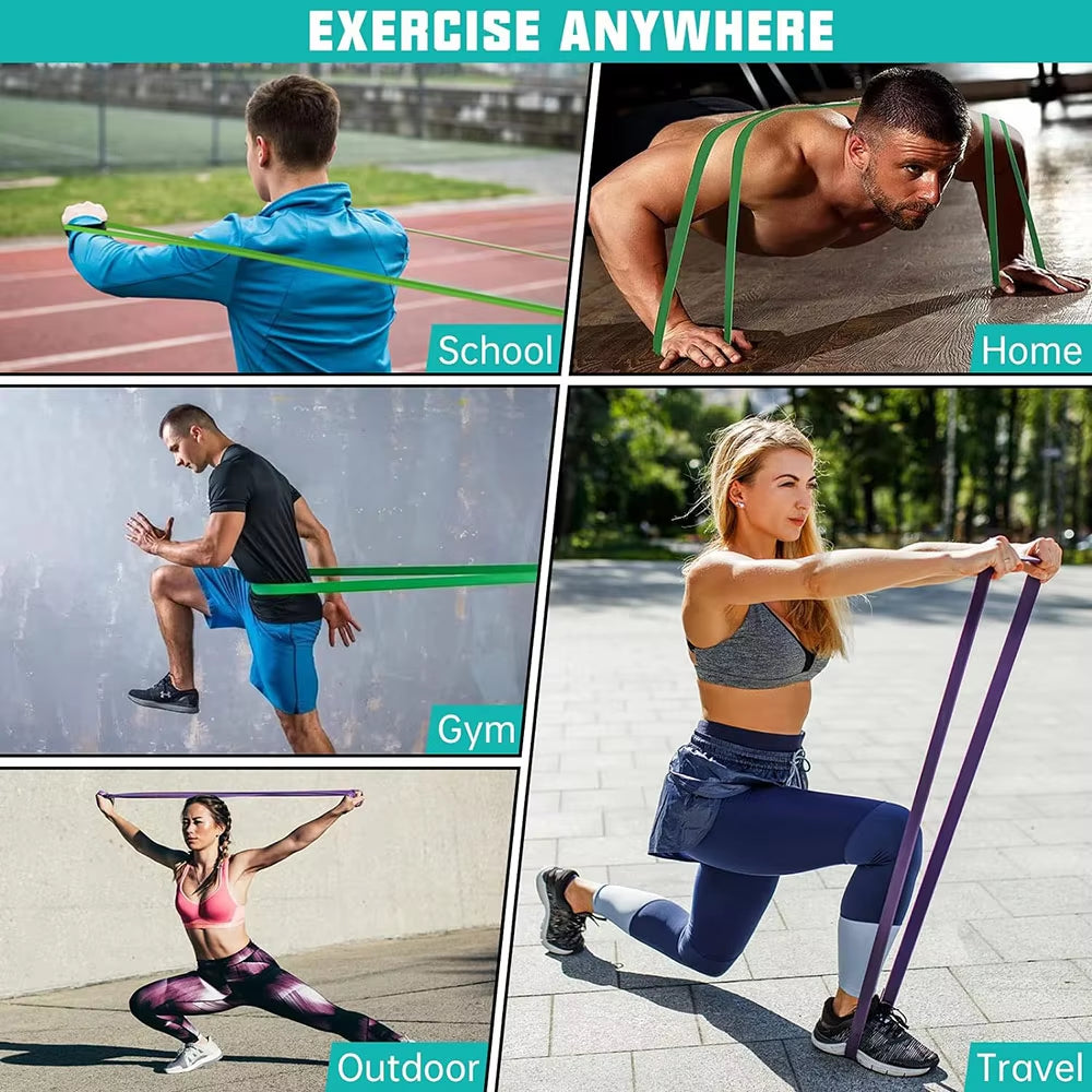 Resistance Band Heavy Duty Latex Sports Elastic Belt Pull up Assist Bands for Pilates Workout Out Fitness Shape Body Home Gym
